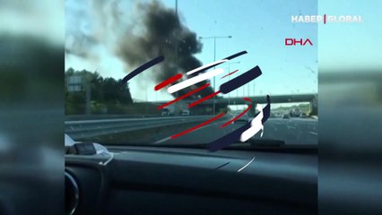 Çekmeköy'de yolcu otobüsünde yangın