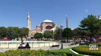 Son dakika: Ayasofya Camii'ne ziyaretçi akını | Video