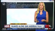Quakes along the San Andreas Fault