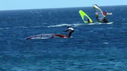 Bodrum’da Sörfçünün zor anlar, dakikalarca yardım bekledi