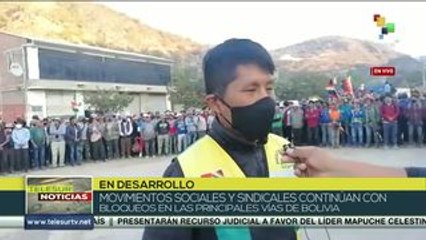Movimientos y organizaciones refuerzan bloqueos en Cochambamba