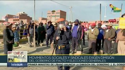 Bolivia: continúan bloqueos carreteros en exigencia de elecciones