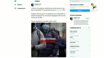 Uso de la mascarilla reduce los contagios de la Covid-19