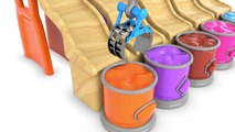 Learn Colors with Wooden Street Vehicles Toys - Educational Videos - Toy Cars for KIDS