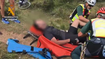 La guardia civil rescata a un turista accidentado en La Rioja