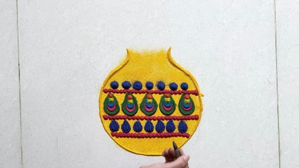 Krishna Janmashtmi 2020 Special Rangoli design | Matki kolam |Dahi Handi Kolam |Gokul ashtmi Rangoli