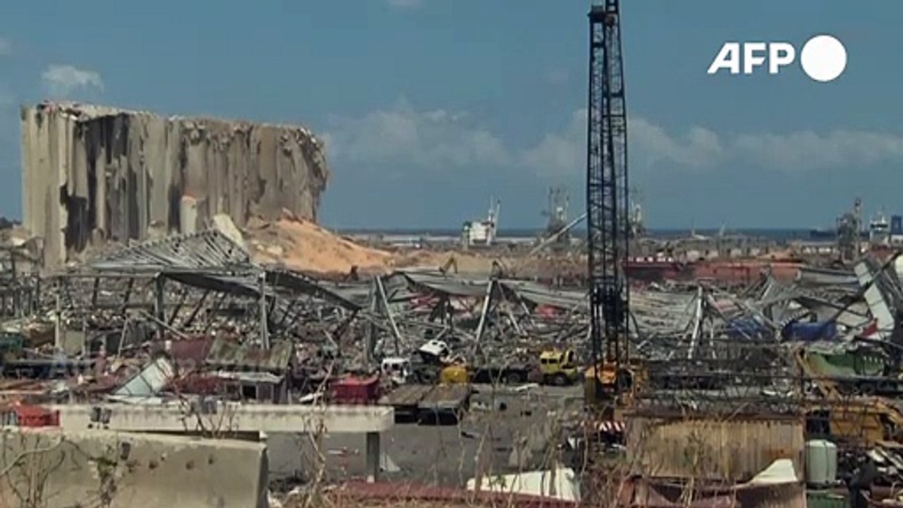 Aufräumarbeiten am Hafen von Beirut