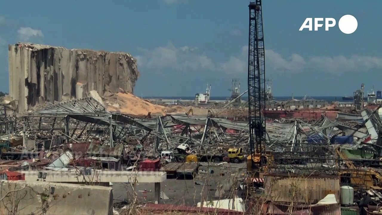Aufräumarbeiten am Hafen von Beirut