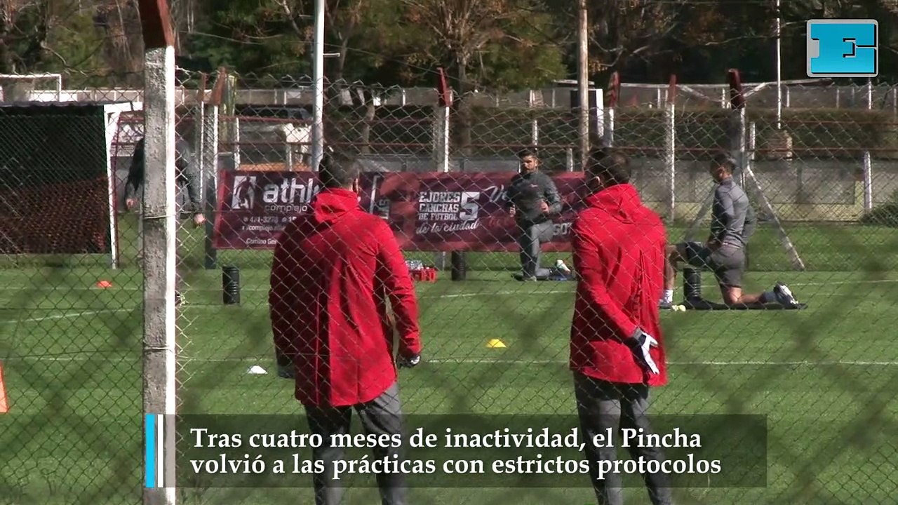 el Pincha volvió a las prácticas con estrictos protocolos
