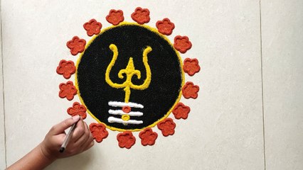 Haritaalika Teej Special Easy Rangoli Design | Rangoli for Teej 2020