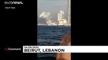 شاهد: فديو جديد يوثق كامل مراحل انفجار مرفأ بيروت