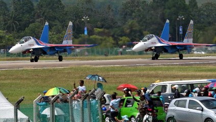 Russian aerobatics team shows off new planes and skills at LIMA
