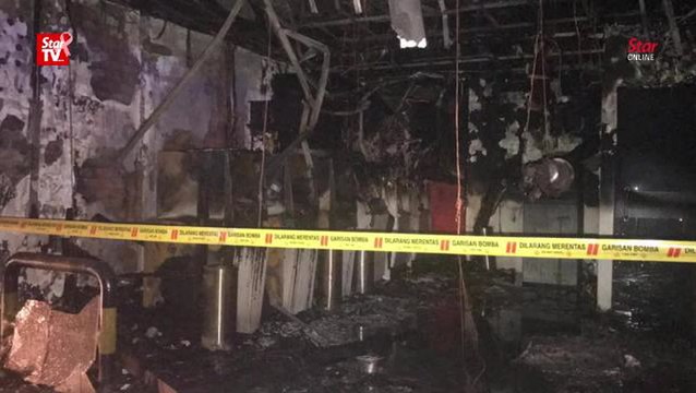 Money up in smoke after fire burns down Miri banking centre