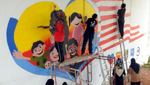 Celebrating National Welfare Month with painting murals