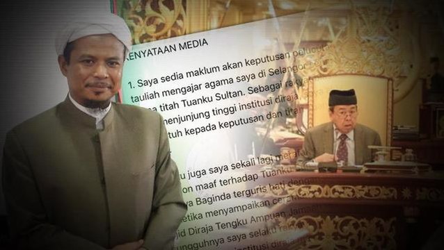 Zamihan apologises to Selangor Sultan, abides by decision