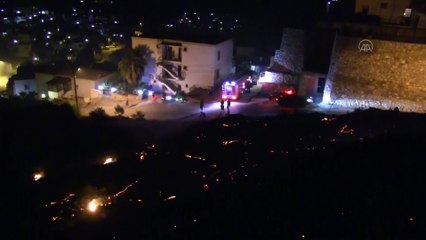 Bodrum'da otluk alanda çıkan yangın söndürüldü (2) - MUĞLA