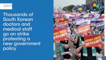 South Korean doctors and medical staff go on strike