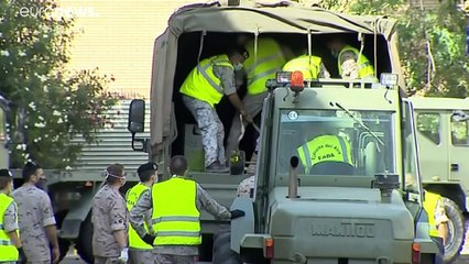 El Ejército español instala un hospital de campaña en Zaragoza para reforzar las urgencias