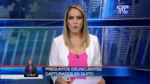 Presuntos delincuentes capturados en Quito, fueron interceptados en vehículos robados