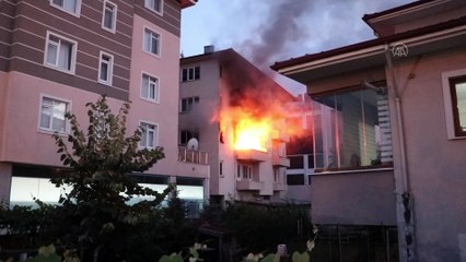 Yangında bir evde hasar oluştu - BOLU