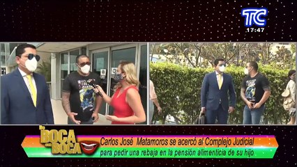 Carlos José Matamoros pidió legalmente una rebaja en la pensión alimenticia de su hijo