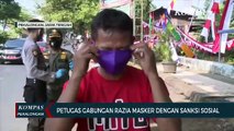 Petugas Gabungan Razia Masker, Dihukum dengan Sanksi Sosial