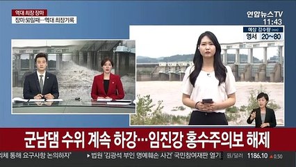 군남댐 수위 계속 하강…임진강 홍수주의보 해제