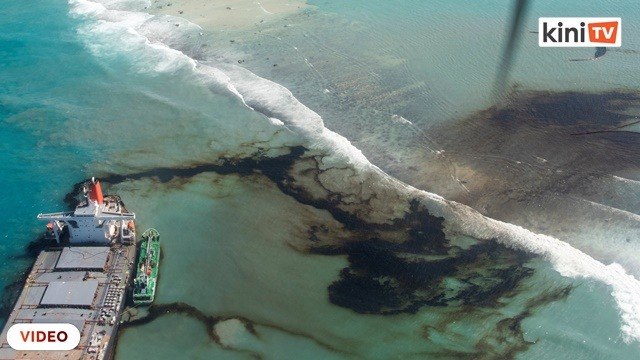 Hidupan laut mati ketika tumpahan minyak kapal memburuk di Mauritius