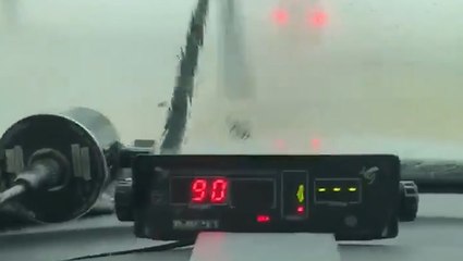 Police radar captures winds of 90 mph during derecho
