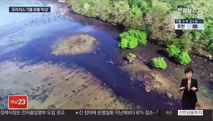 검게 변한 천상의 섬…모리셔스, 기름 유출 비상