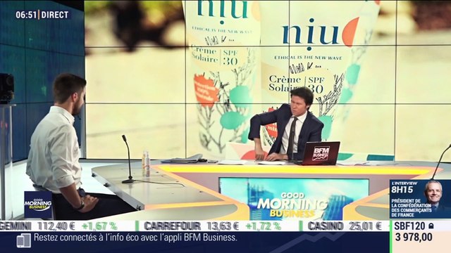 Hadrien Collot (NIU) : La crème solaire NIU réduit l'impat des crèmes dans les fonds marins - 12/08