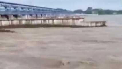 Water level of Sharda Barrage in rises due to heavy rainfall