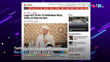 Komentar Aa Gym Soal Logo HUT RI Mirip Salib