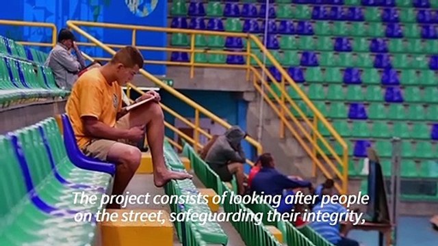 Costa Rica turns sports arena into homeless shelter during pandemic