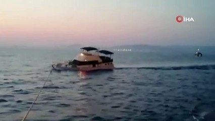 Yunanistan'ın ateş açtığı teknenin batışının görüntüleri ortaya çıktı