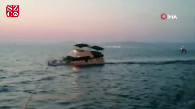 Yunanlıların ateş açtığı ABD bayraklı teknenin batışının görüntüleri ortaya çıktı