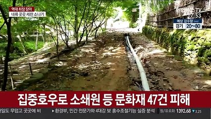 집중호우로 소쇄원 등 문화재 47건 피해