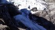 El glaciar Turtmann cerca de valle de Aosta en Suiza se deshace debido al cambio climático