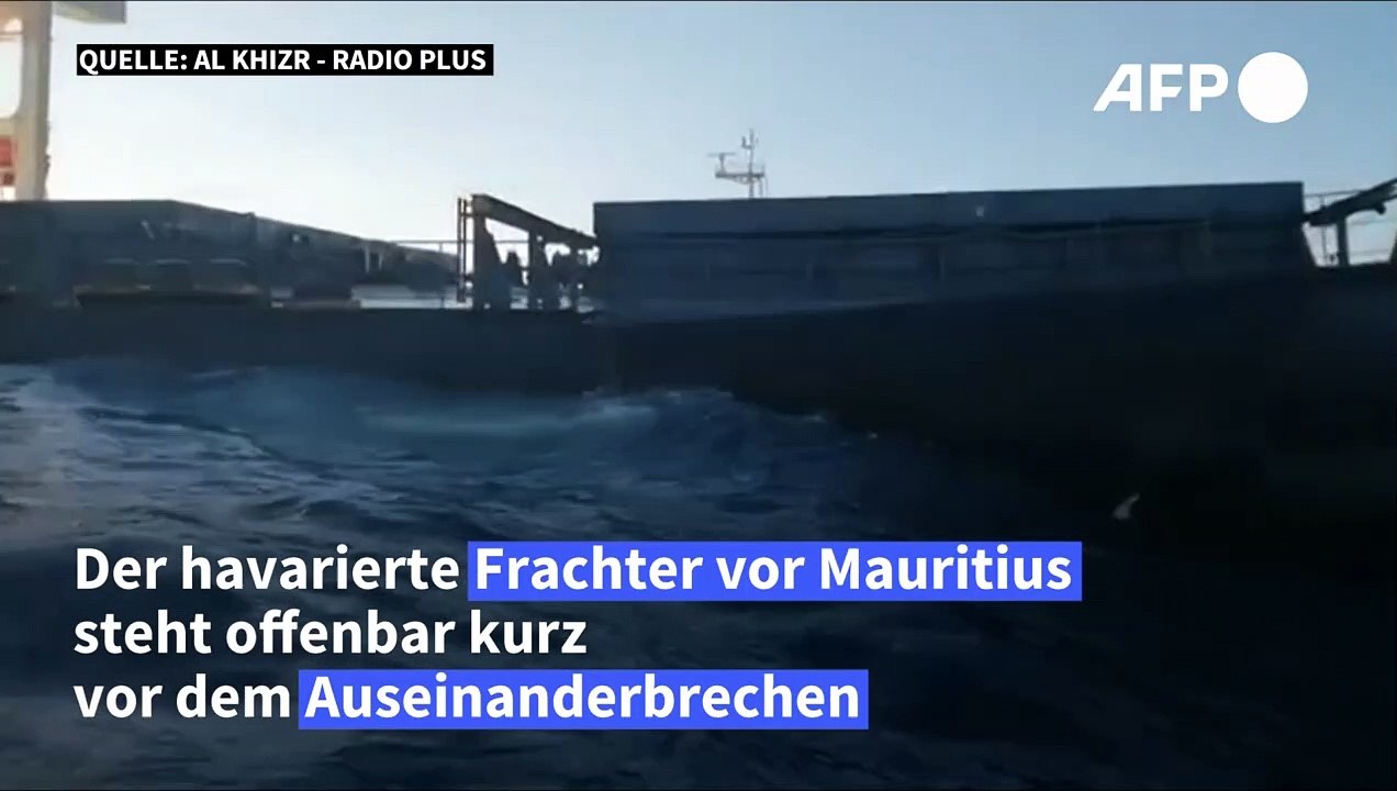 Riss an Frachter vor Mauritius klafft immer weiter auseinander