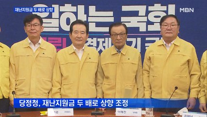 당정청 "일단 예비비로"…재난지원금 2배로 상향