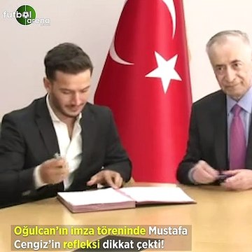 Oğulcan Çağlayan'ın imza töreninde Mustafa Cengiz'in refleksi dikkat çekti
