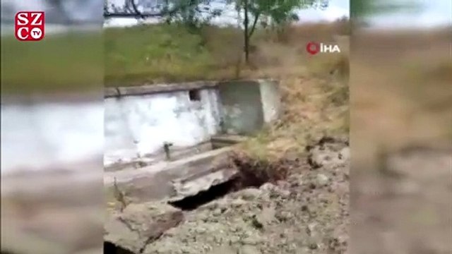 O anları kaydeden vatandaş isyan etti: 150 yıllık tarihi çeşmede define aradılar