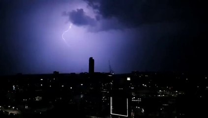 Amazing video shows lightning cutting across Sheffield skies early this morning