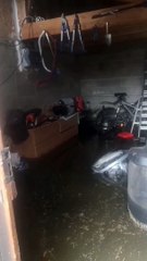 Jusqu'à 40 centimètres d'eau dans le garage et l'atelier de la maison de Rosane et Xavier