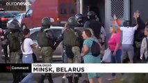 Dozens of people arrested in Minsk on third night of protests