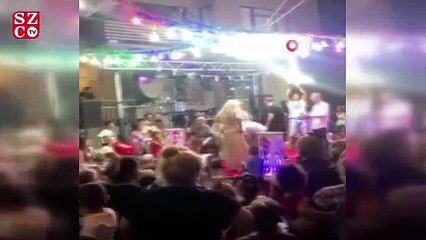 Düğünde sadece 1 kişi maske taktı