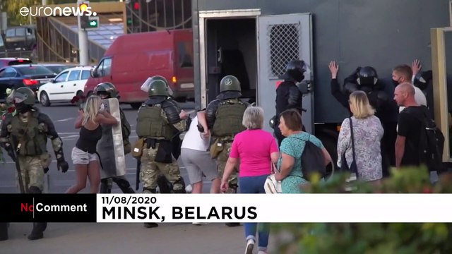 Dozens of people arrested in Minsk on third night of protests