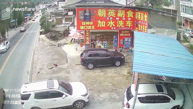 Chinese toddler miraculously survives after being run over by car