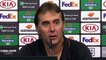 Football - Europa League 2020 - Julen Lopetegui entrenador del Sevilla FC tras la victoria frente al Wolverhampton Wanderers