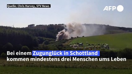 Download Video: Schweres Zugunglück in Schottland – mehrere Tote